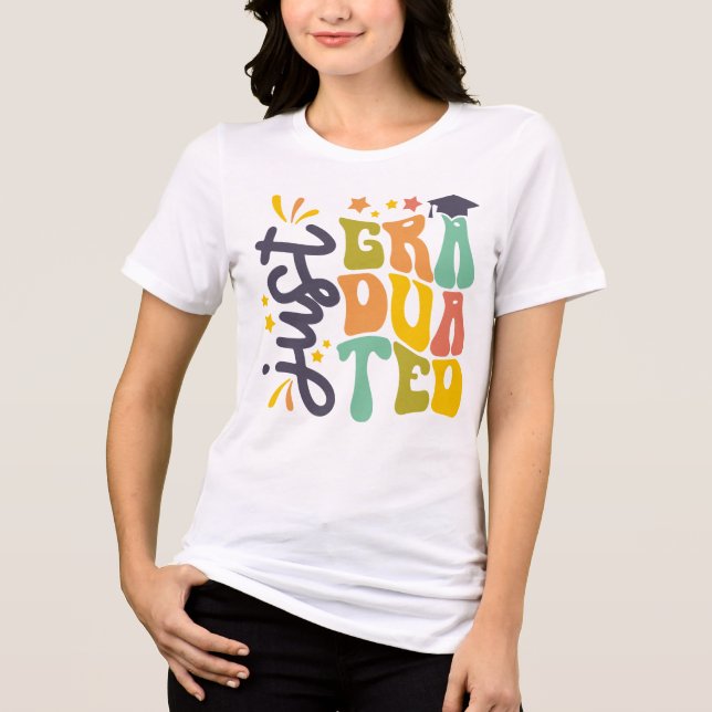 Just Graduated Girl's t-Shirt Tri-Blend Shirt (Front)