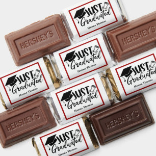 Just Graduated Personalized Graduation Red Hershey's Miniatures