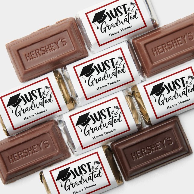 Just Graduated Personalized Graduation Red Hershey's Miniatures (Assorted)