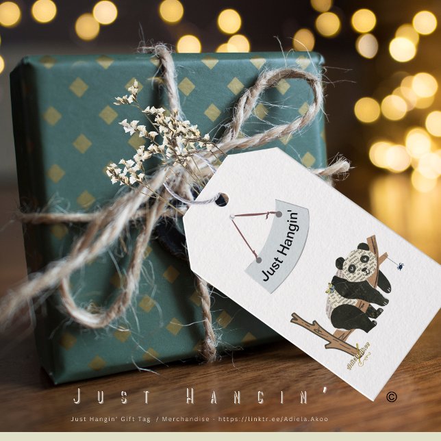 Just Hangin' Gift Tag - Adiela Akoo (Just Hangin' Gift Tag design by Poet Adiela Akoo. Browse my store 4 more fab finds & gr8t gift ideas)