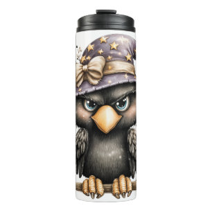 Just hanging around, Mysterious, mischievous Crow. Thermal Tumbler