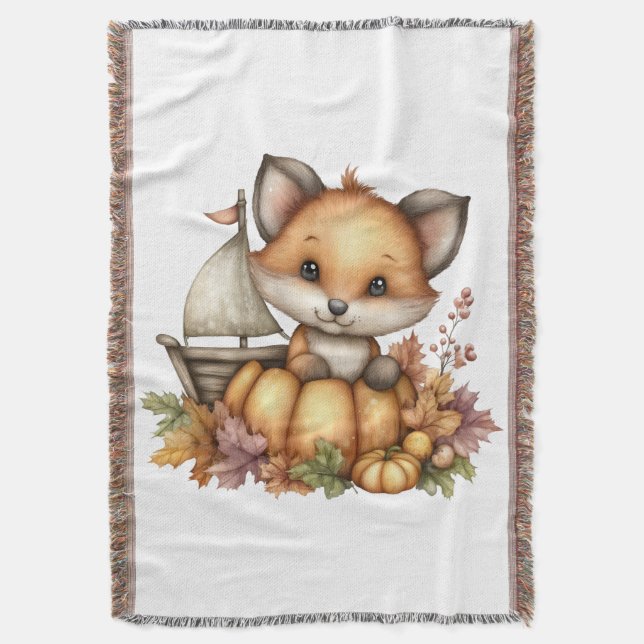 Just hanging around, Pumpkins Throw Blanket (Front Vertical)