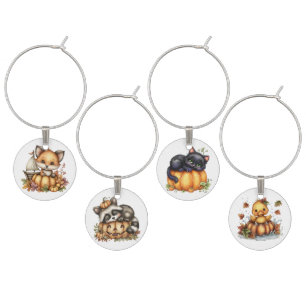 Just hanging around, Pumpkins Wine Charm