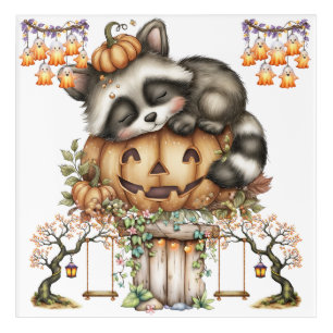 Just hanging around, Sleepy Racoon Acrylic Print