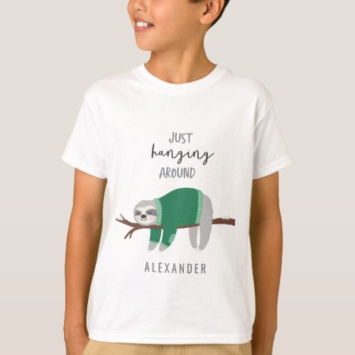 Just hanging around sloth T_Shirt