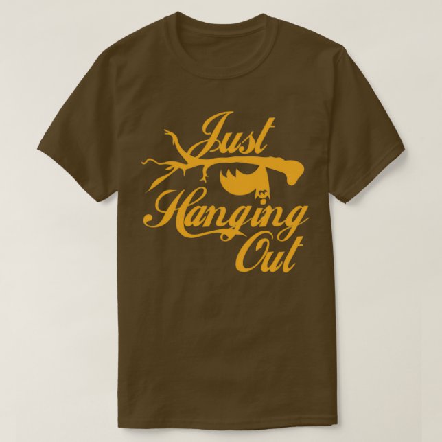 Just Hanging Out Happy Halloween Spooky Scary Cree T-Shirt (Design Front)