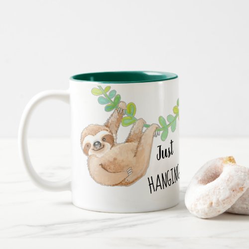 Just Hanging Sloth Coffee Mug