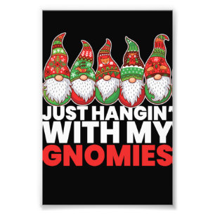 Just Hanging With My Gnomies Gnomes Photo Print