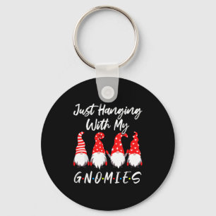 Just Hanging With My Gnomies Shirt, Christmas Gnom Keychain