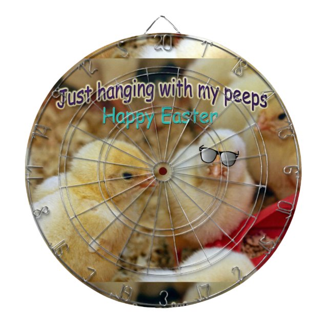 Just Hanging with my Peeps Dartboard With Darts (Front)