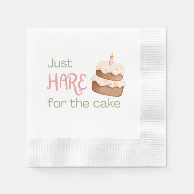 Just "HARE" for the cake dessert napkin (Front)