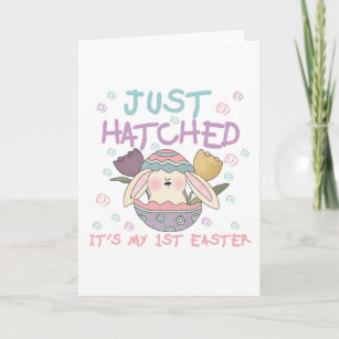 Just Hatched 1st Easter Tshirts and Gifts Holiday Card
