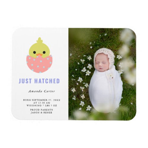 Just Hatched Baby Announcement Easter Peep Kawaii Magnet