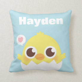 Just Hatched Baby Chick Nursery Room Throw Pillow