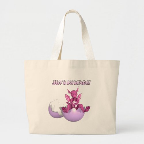 Just Hatched Baby Girl Dragon Diaper Tote Bag