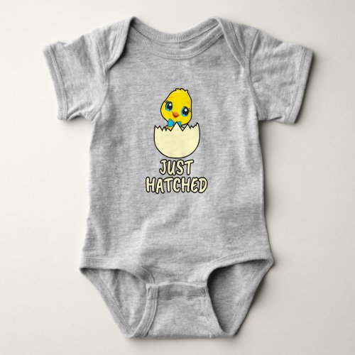 Just Hatched Cute Baby Chick Baby Bodysuit