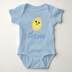 Just Hatched Cute Chick Baby Boy Bodysuit