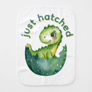 Just Hatched Dinosaur Baby Burp Cloth
