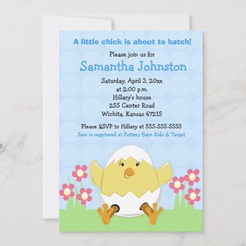 Just Hatched Easter Baby Shower Invitation