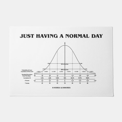 Just Having A Normal Day Statistics Geek Humor Doormat