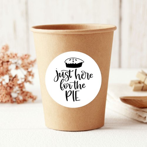 Just Hear for the Pie Thanksgiving Classic Round Sticker