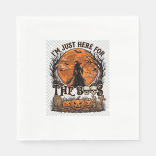 Just Here Boos Halloween Witch Moon Pumpkins_1 Napkins
