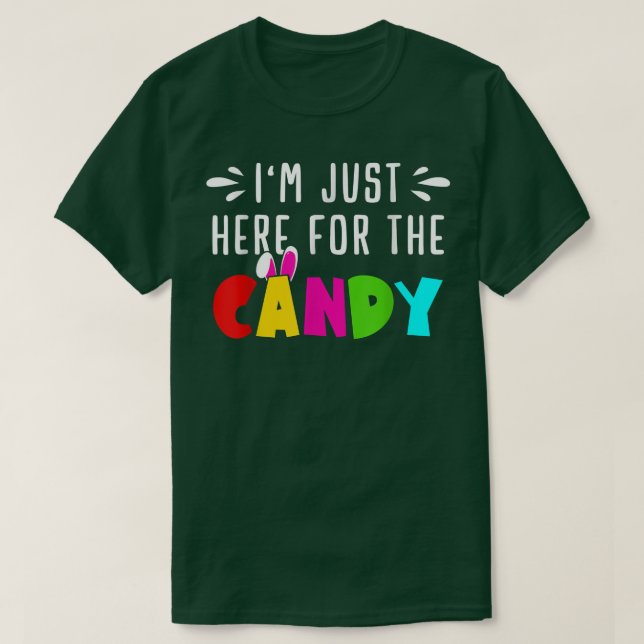 Just here for Candy! Easter Egg Bunny Gift Mens &  T-Shirt (Design Front)