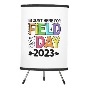 Just Here For Field Day 2023 Peace Sign Teacher St Tripod Lamp
