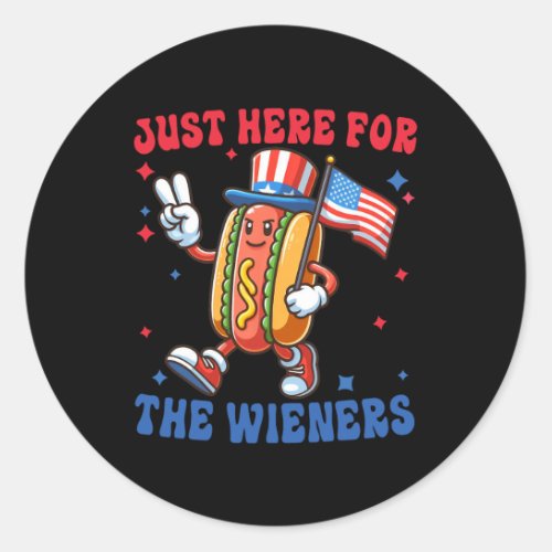 Just Here For The 4th Of July  Classic Round Sticker