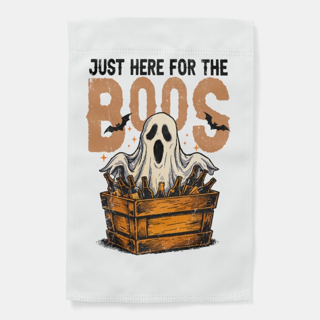 Just Here for the Boos Halloween Garden Flag (Front)
