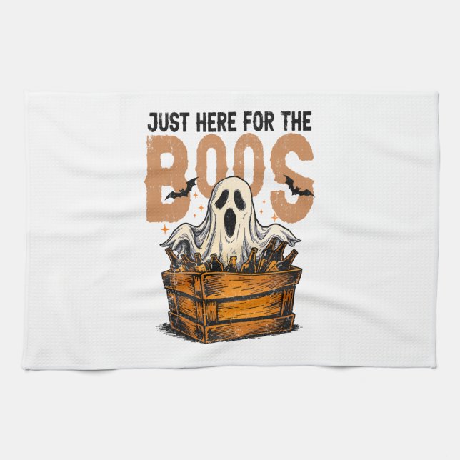 Just Here for the Boos Halloween Kitchen Towel (Horizontal)