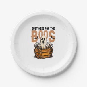 Just Here for the Boos Halloween Paper Plates