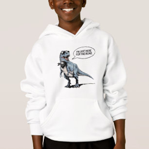 Just Here for the Roar – Retro Dinosaur Hoodie