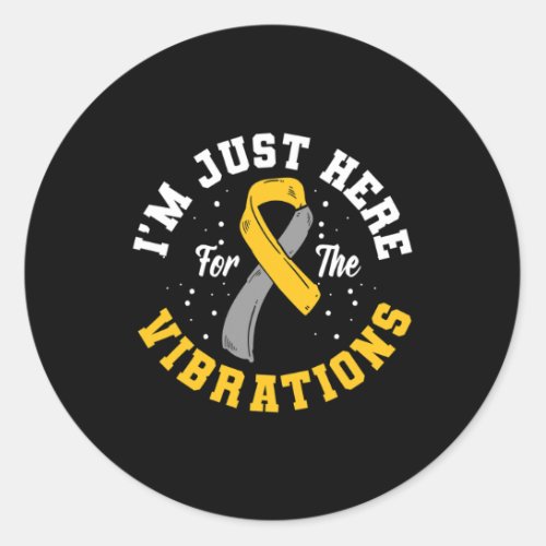 Just Here For The Vibrations Asl Deaf Awareness  Classic Round Sticker