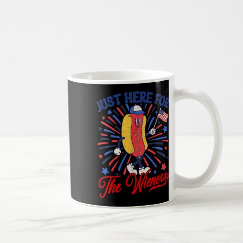 Just Here For The Wieners 4th Of July Hot Dog 2  Coffee Mug