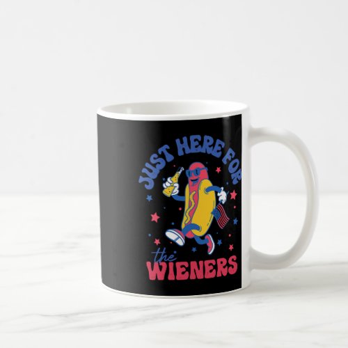 Just Here For Wieners Shirt 4th Of July Hotdog Men Coffee Mug