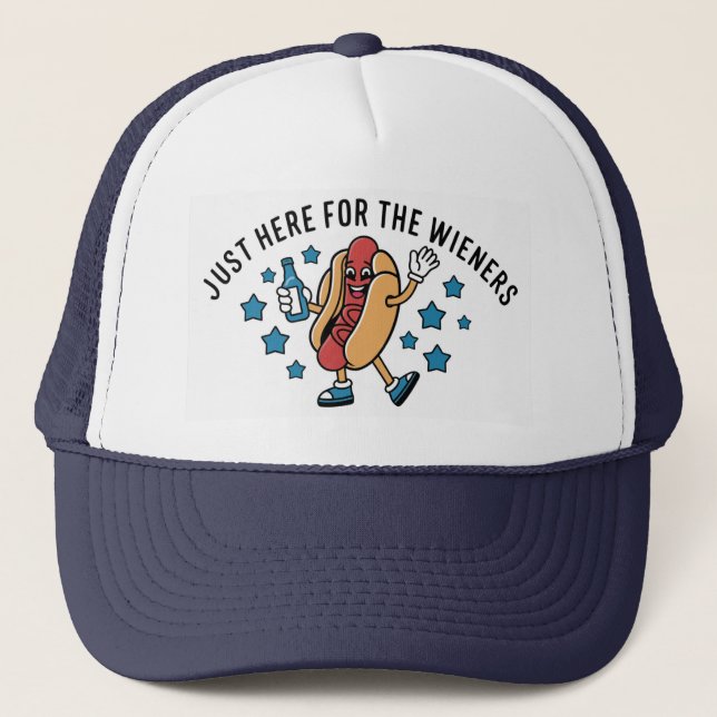 Just Here Hotdog Trucker Hat (Front)