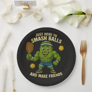 Just Here to Smash Balls and Make Friends Paper Plates
