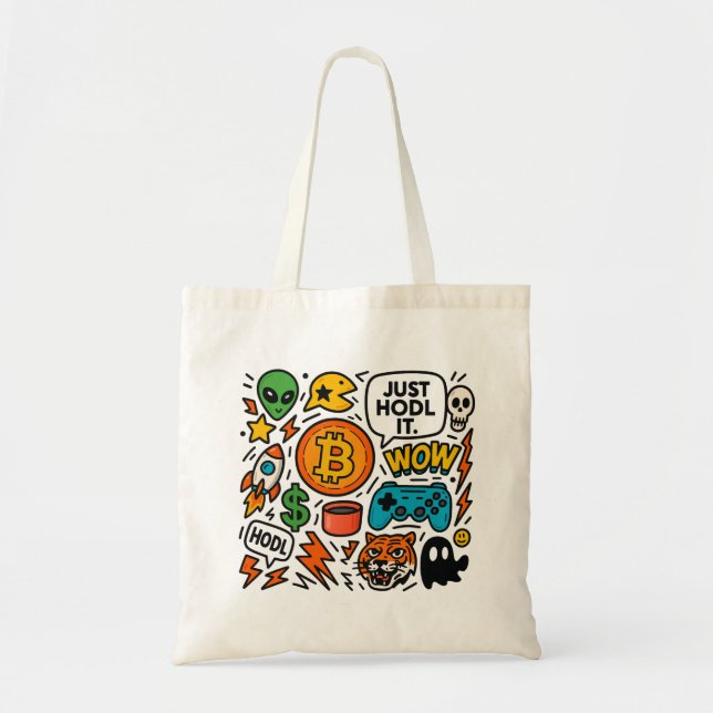 Just Hodl It Tote Bag (Front)