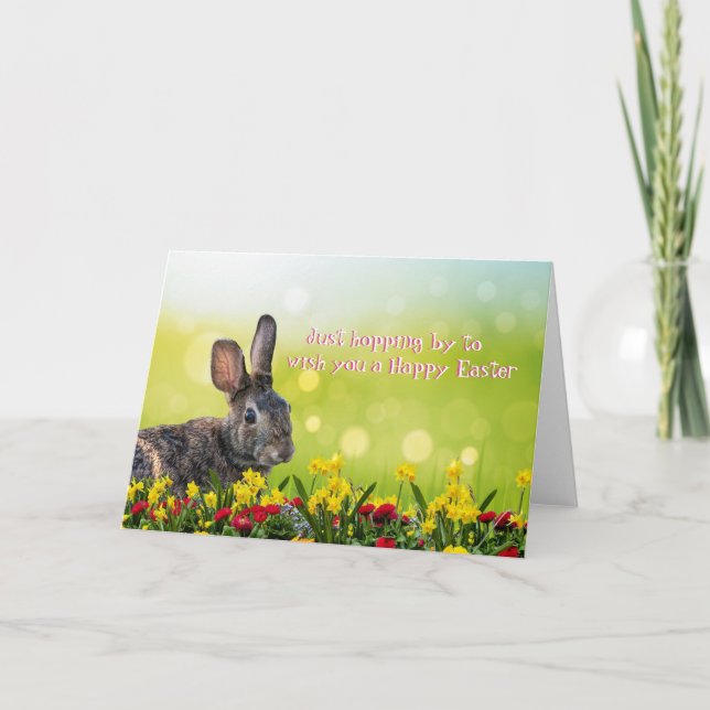 Just Hopping By To Wish You a Happy Easter Holiday Card (Front)