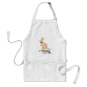 Just Hopping Through Life Kangaroo Design Adult Apron