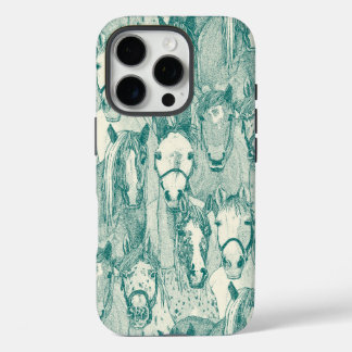 just horses viridian pearl iPhone 16 pro case