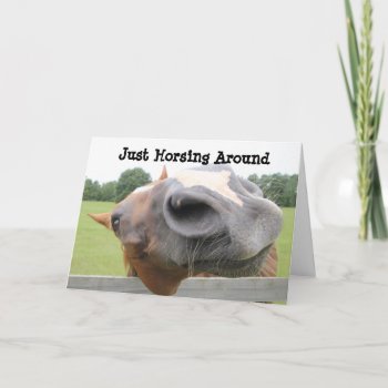 Just Horsing Around Card by horsesense at Zazzle