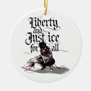 Just Ice For All (Hockey) Ceramic Ornament