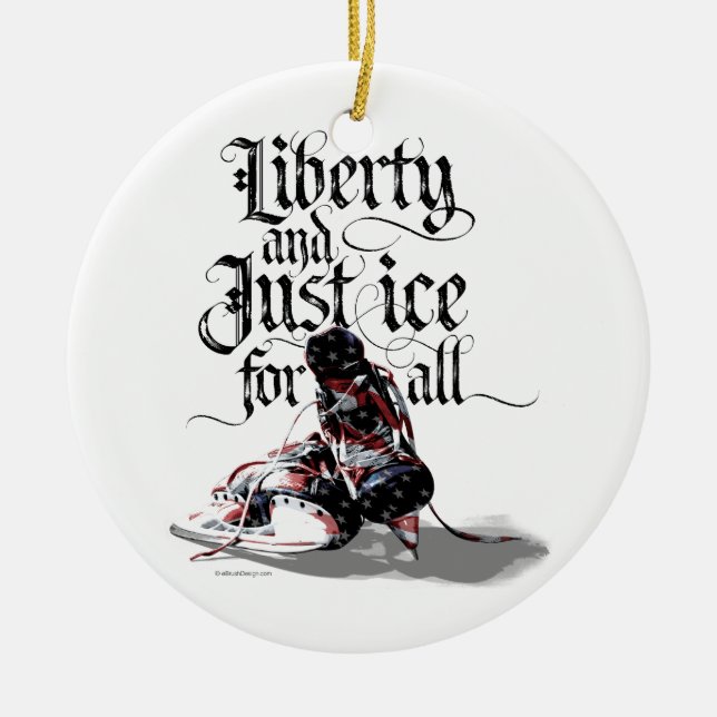 Just Ice For All (Hockey) Ceramic Ornament (Front)