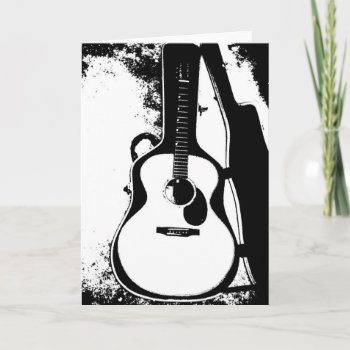 Just In Case Acoustic Guitar Greeting Card by DesireeGriffiths at Zazzle