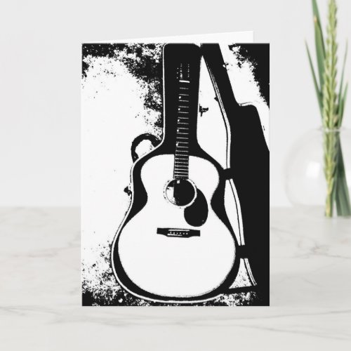 Just in Case Acoustic Guitar Greeting Card