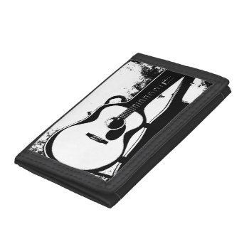 Just In Case Black & White Acoustic Guitar Wallet by DesireeGriffiths at Zazzle