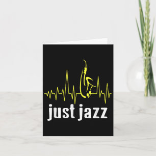 Just Jazz Cool Saxophone Heartbeat Music Card