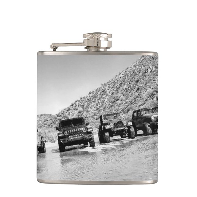 Just Jeepin' Flask (Front)